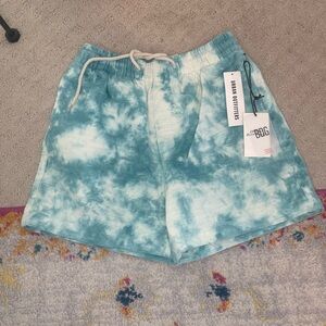 Urban Outfitters BDG Men’s Tie Dye Shorts Green White S NWT Unlined $49